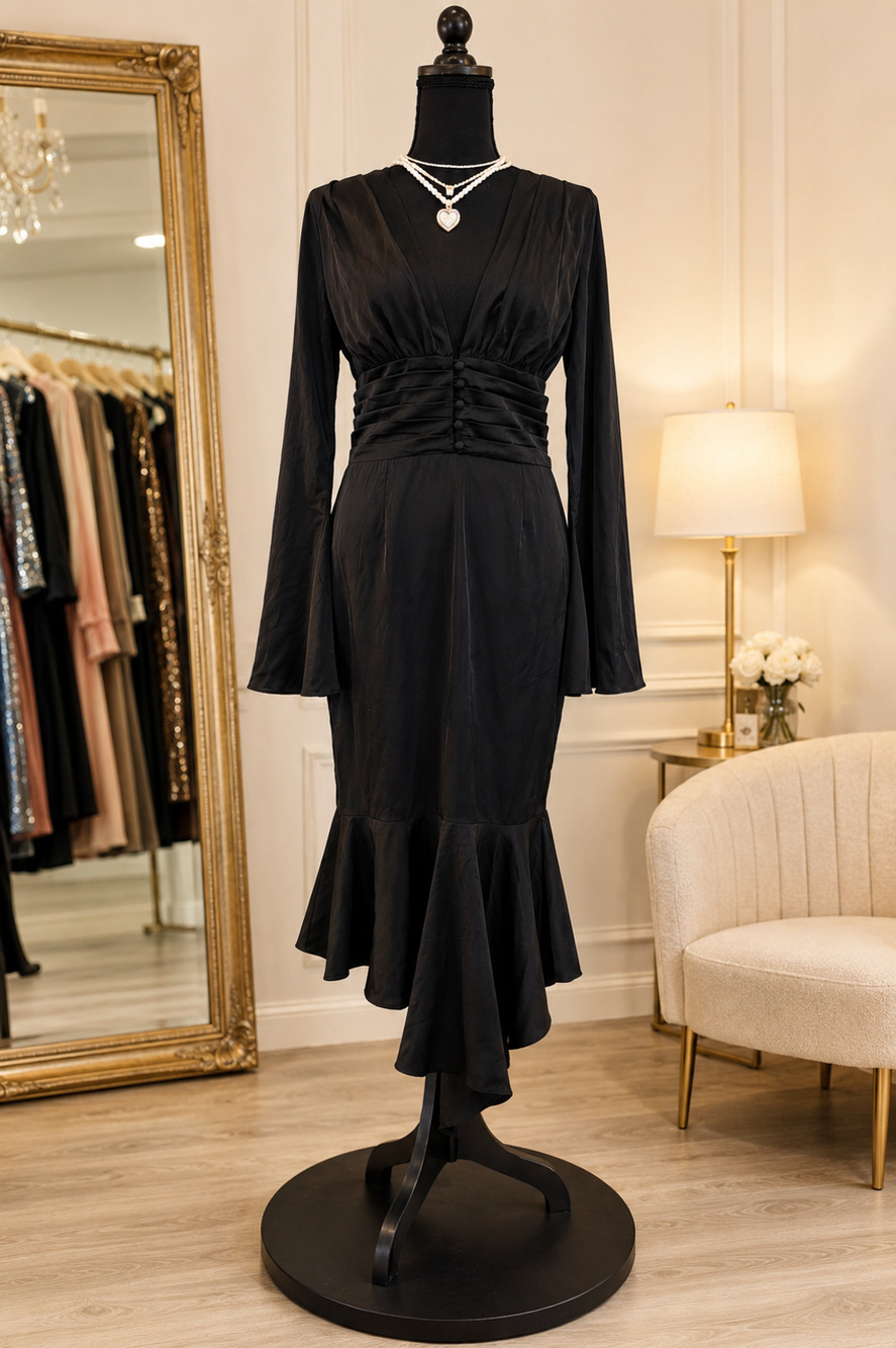 Black Cocktail Dress, Club L, US Size 6, NEW WITH TAGS